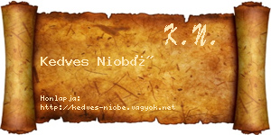 Kedves Niobé névjegykártya